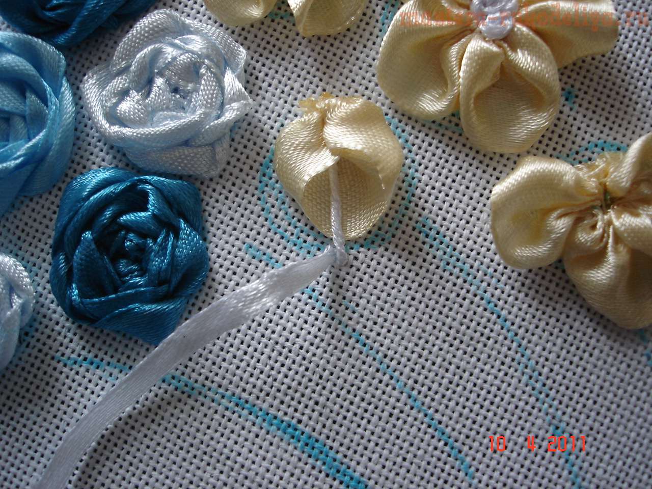 Практический урок по вышивке лентами. Часть 2