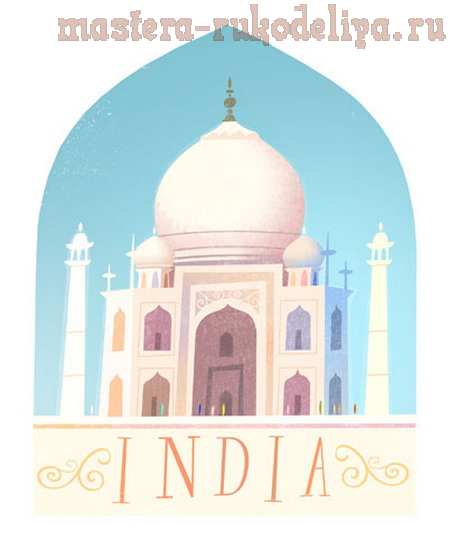 Схема для вышивки крестом: Taj-Mahal