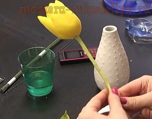 Мастер-класс по керамической флористике: Желтый тюльпан