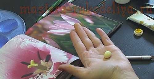 Мастер-класс по керамической флористике: Желтый тюльпан