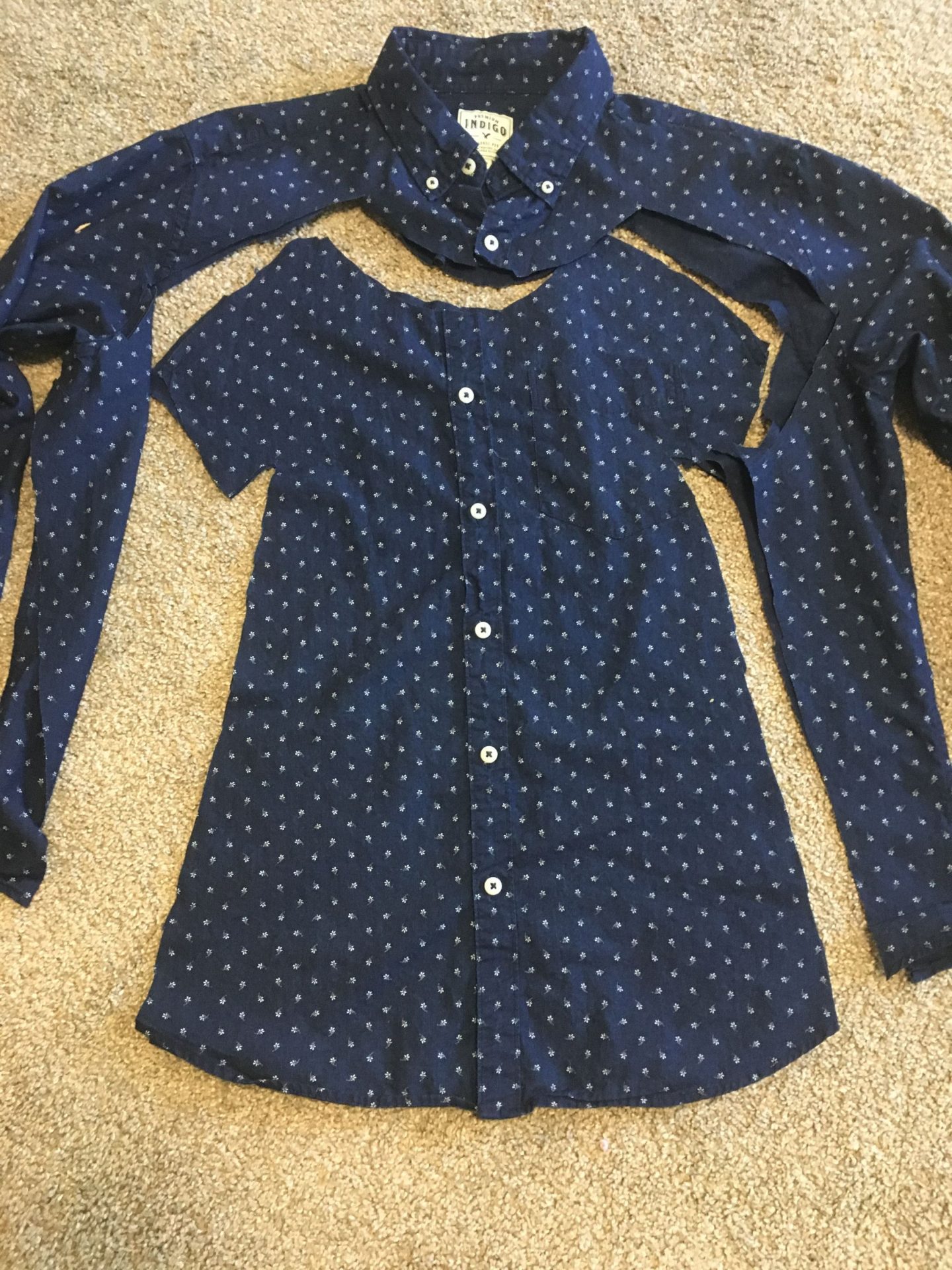 Блузка из мужской рубашки