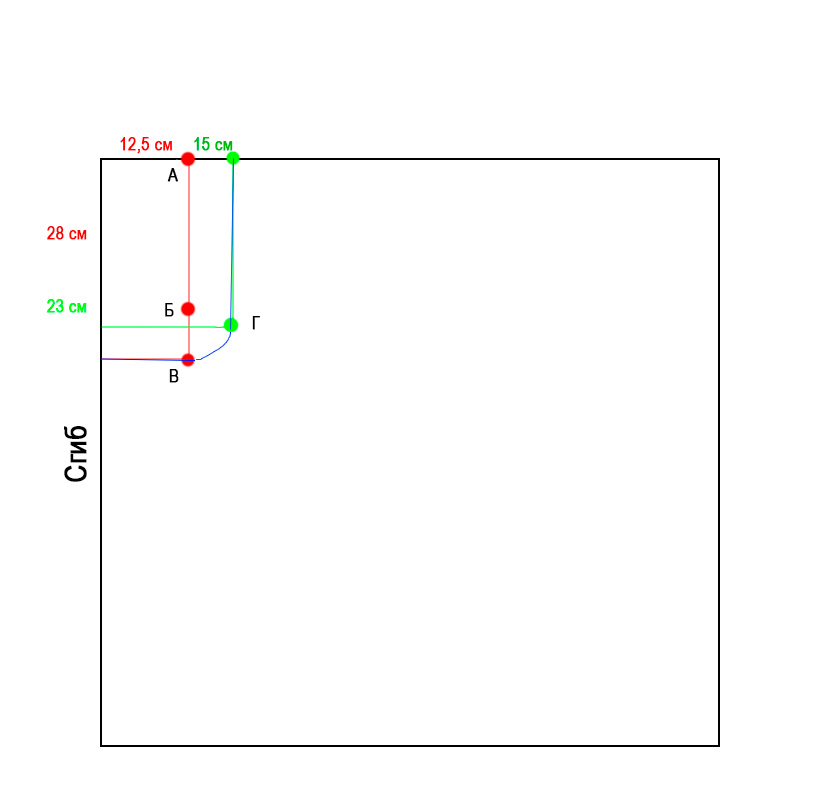 Построение выкройки рукава блузки