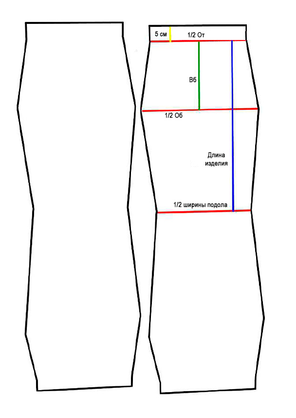 Выкройка юбки-карандаш
