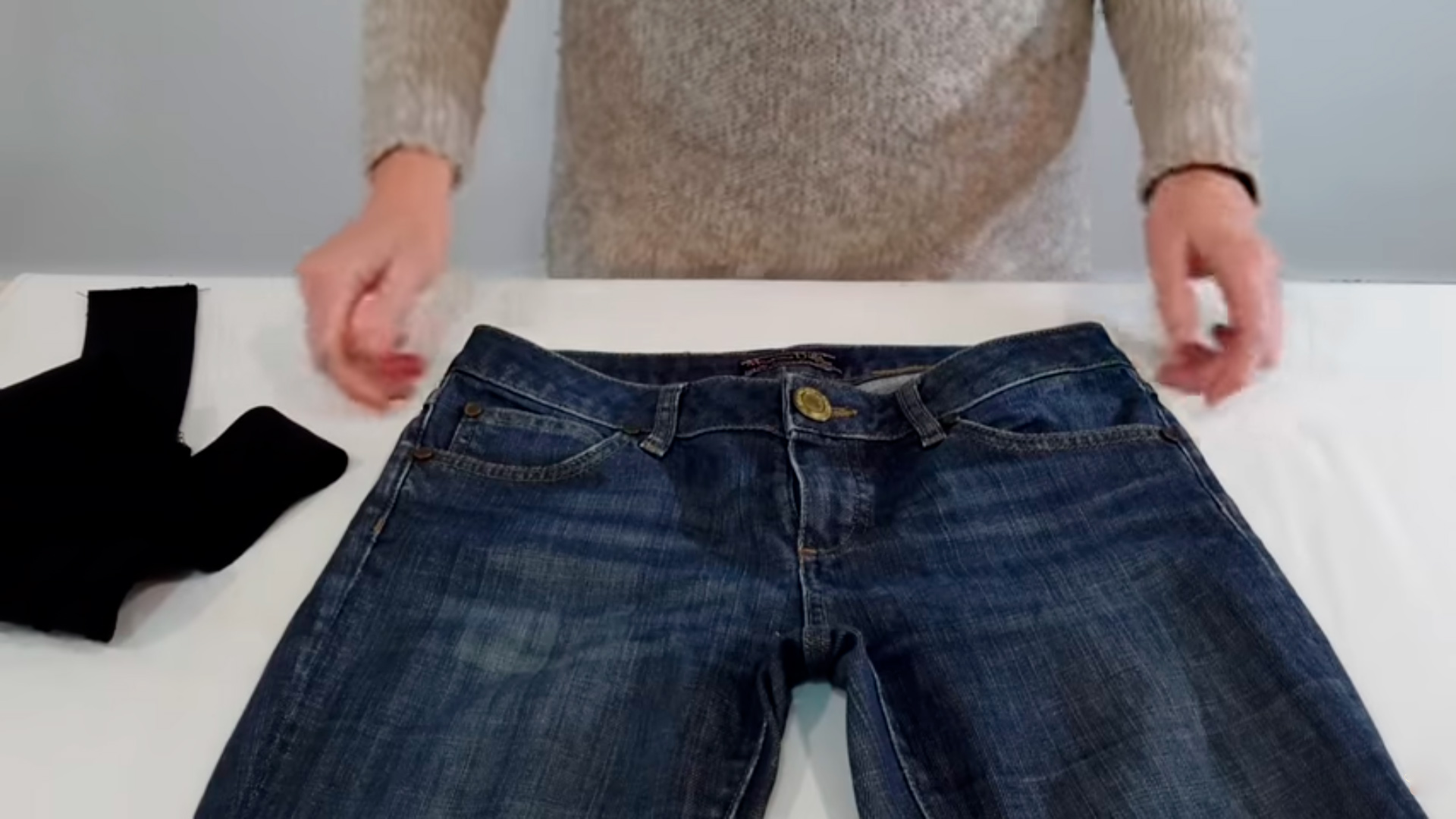 Как поднять талию на джинсах не убавляя длину